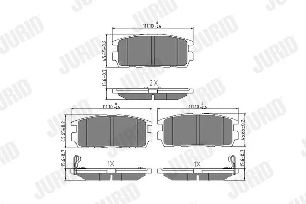 JURID 573386J Комплект тормозных колодок