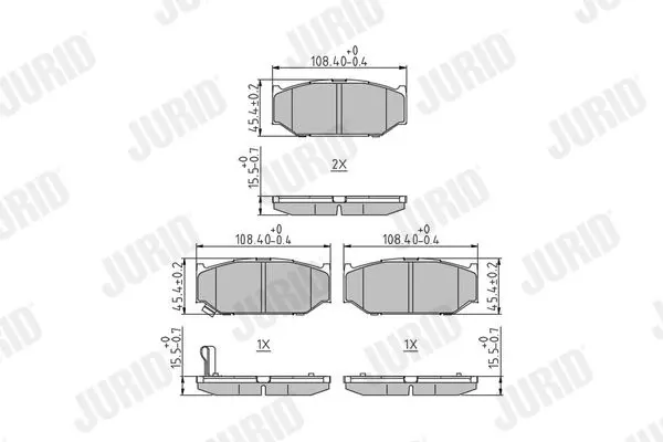 JURID 573417J Комплект тормозных колодок