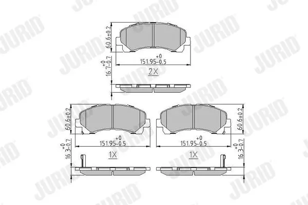 JURID 573467J Комплект тормозных колодок