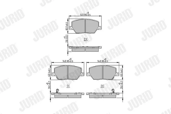 JURID 573610J Комплект тормозных колодок