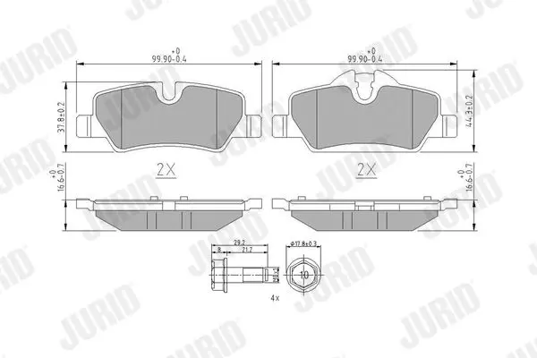 JURID 573763J Комплект тормозных колодок,