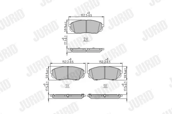 JURID 573782J Комплект тормозных колодок,