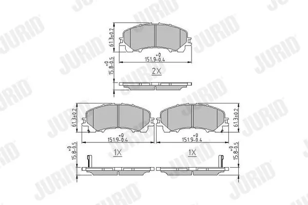 JURID 573789J Комплект тормозных колодок,