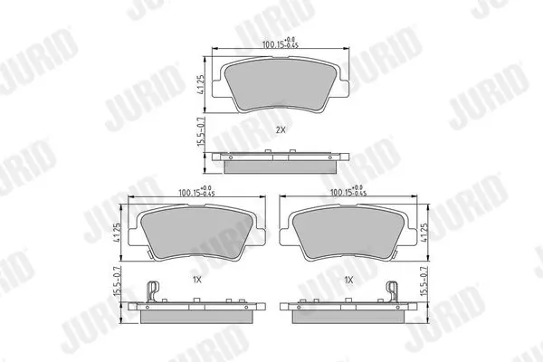 JURID 573816J Комплект тормозных колодок,