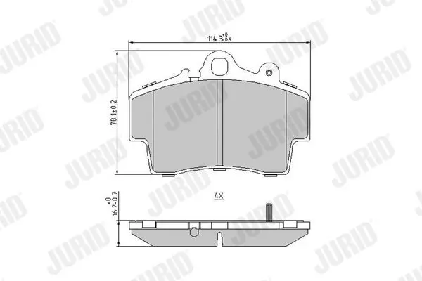 JURID 573043J Тормозные колодки