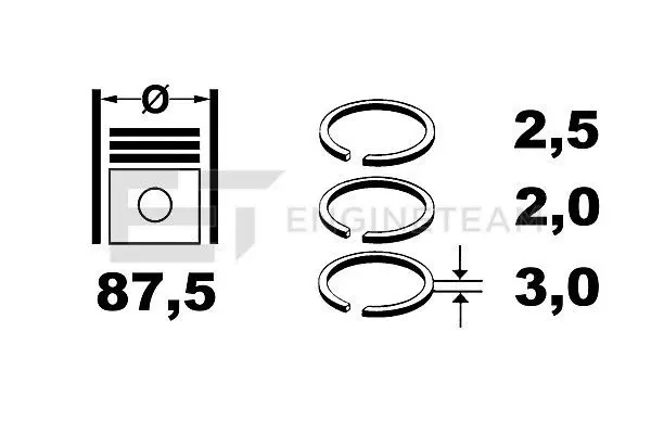 R4001150 Комплект поршневых колец