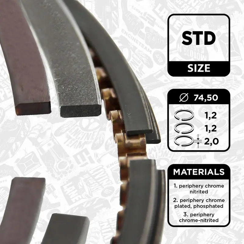ET ENGINETEAM R1013100 Piston Ring Kit