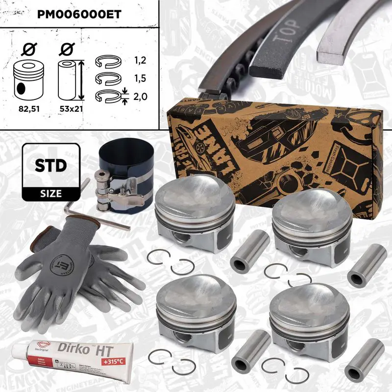 ET ENGINETEAM PM006000ET Piston Set