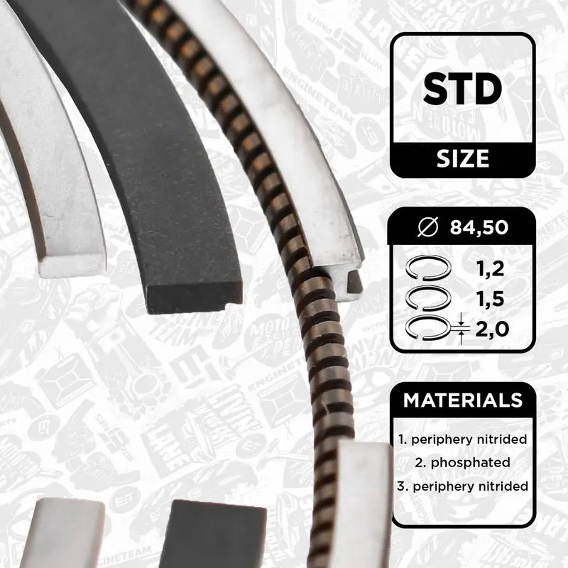 ET ENGINETEAM R1013900 Piston Ring Kit