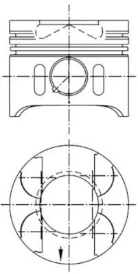 KOLBENSCHMIDT 97409600 Поршень ДВС MB W210