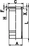 KOLBENSCHMIDT 89867110 Гильза цилиндра MB OM 457