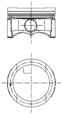 KOLBENSCHMIDT 99792600 Поршень d81x1x1.2x2 std 1.6i