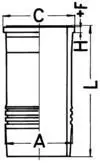 KOLBENSCHMIDT 89900110 Гильза IVECO Cursor 13 STD