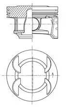 KOLBENSCHMIDT 41492600 Поршень ДВС CHEVROLET AVEO,