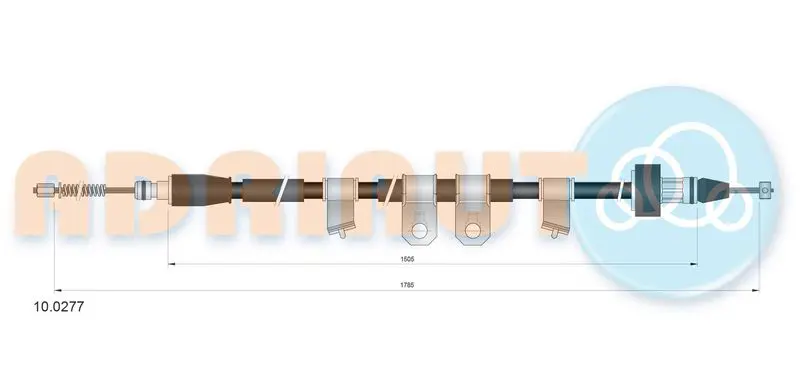 10.0277 Cable Pull, parking brake