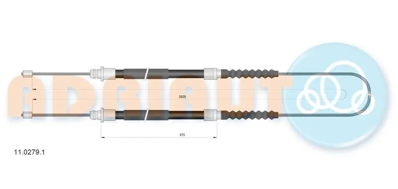 ADRIAUTO 1102791 Трос руч. тормоза FIAT Ducato