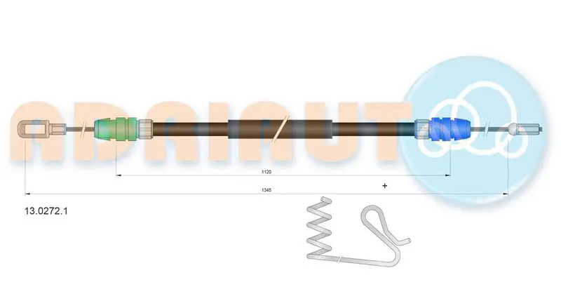 ADRIAUTO 13.0272.1 Тросик, cтояночный тормоз