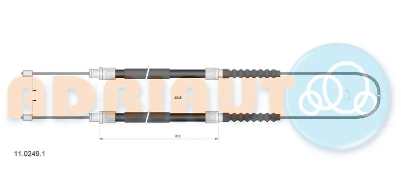 ADRIAUTO 1102491 Тросик, cтояночный тормоз