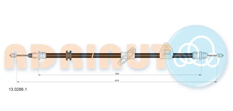 ADRIAUTO 13.0286.1 Тросик, cтояночный тормоз