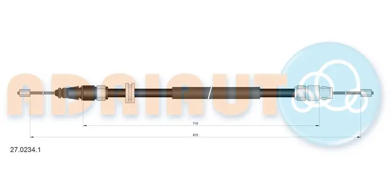 ADRIAUTO 27.0234.1 Тросик, cтояночный тормоз