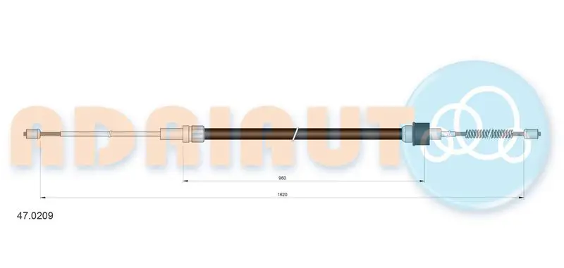 ADRIAUTO 47.0209 Тросик, cтояночный тормоз