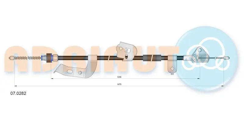 ADRIAUTO 07.0282 Тросик, cтояночный тормоз