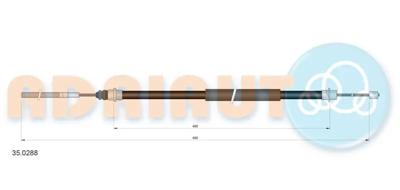 ADRIAUTO 350288 Тросик, cтояночный тормоз