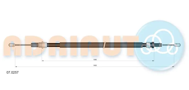 ADRIAUTO 070257 Тросик, cтояночный тормоз