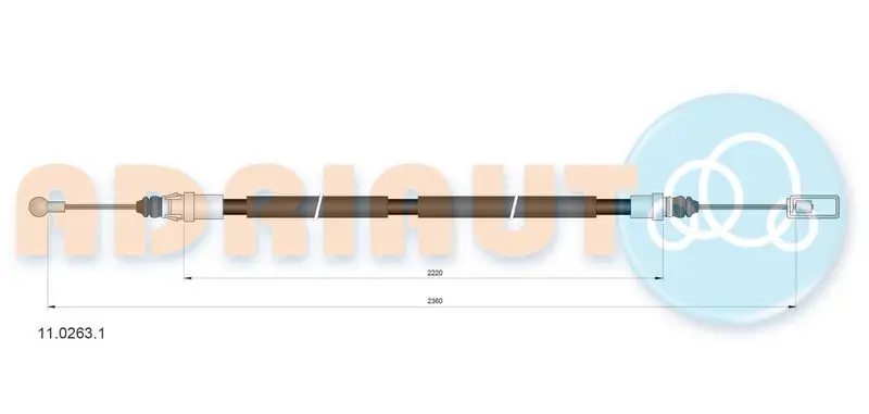ADRIAUTO 1102631 Тросик, cтояночный тормоз