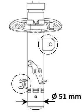 KYB 3338004 Амортизатор подвески перед