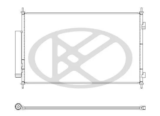 CD081010 Радиатор кондиционера HONDA