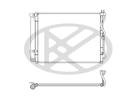 CD821063 Радиатор кондиционера Optima