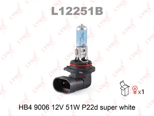 L12251B Лампа HB4 12V 51W P22D SUPER