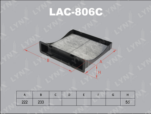 LAC-806C Фильтр салонный угольный