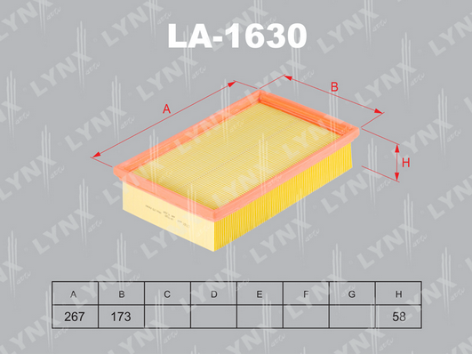 LA-1630 Фильтр воздушный