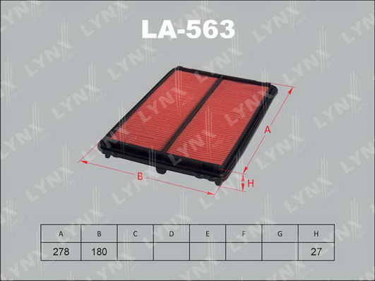 LA-563 Фильтр воздушный LA 563