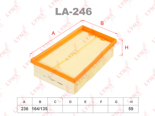 LA-246 Фильтр воздушный NISSAN