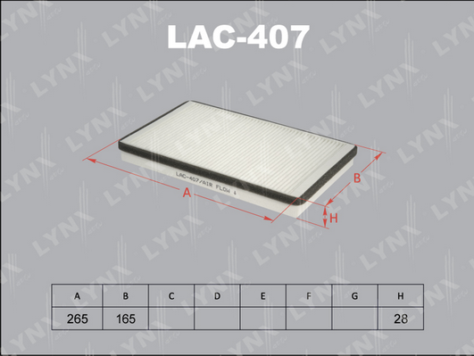 LAC-407 Фильтр салонный LYNXauto