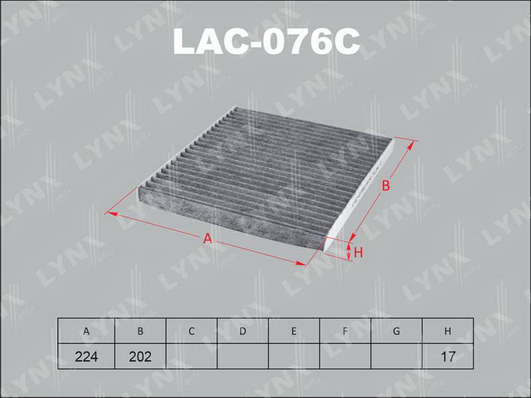 LAC-076C Фильтр салона HYUNDAI
