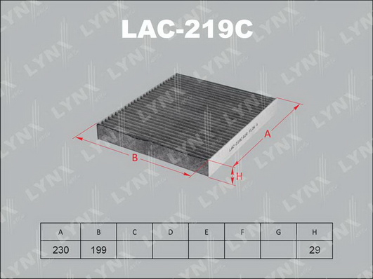 LAC-219C Фильтр салона угольный