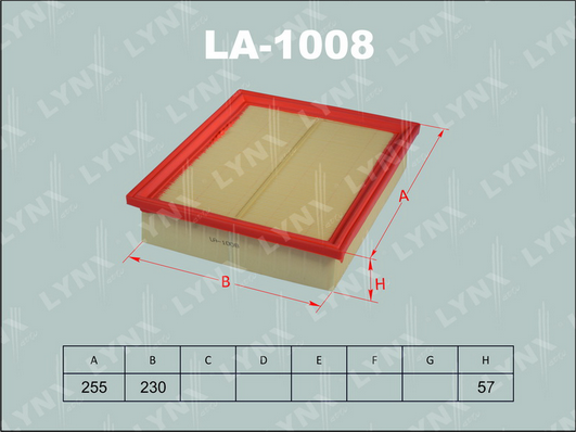 LA1008 Фильтр воздушный