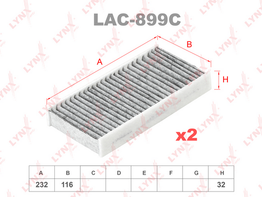 LAC-899C Фильтр салона угольный