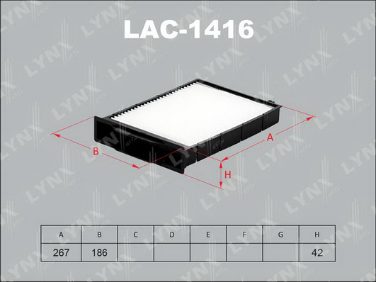 LAC-1416 Фильтр салона