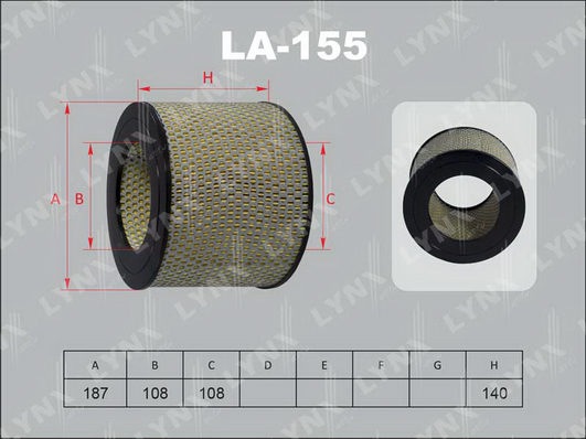 LA-155 Фильтр воздушный TOYOTA Crown