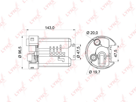 LF-164M Фильтр топливный TOYOTA Platz
