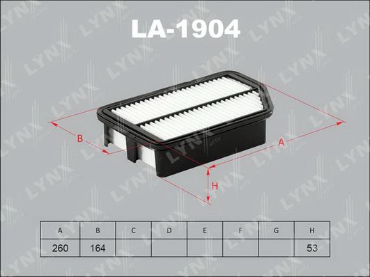 LA-1904 Фильтр воздушный HYUNDAI