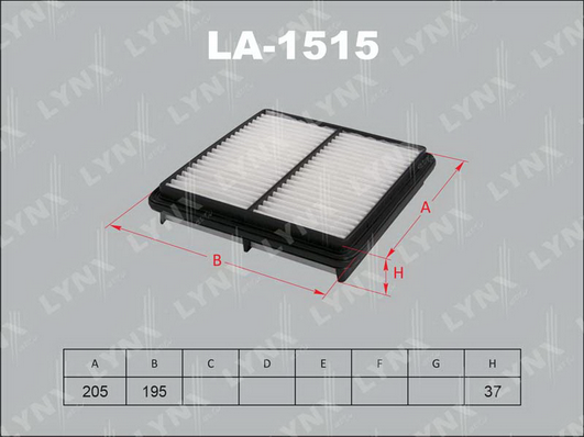 LA-1515 Фильтр воздушный LYNXauto