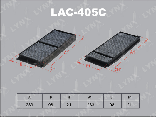 LAC-405C Фильтр салонный угольный