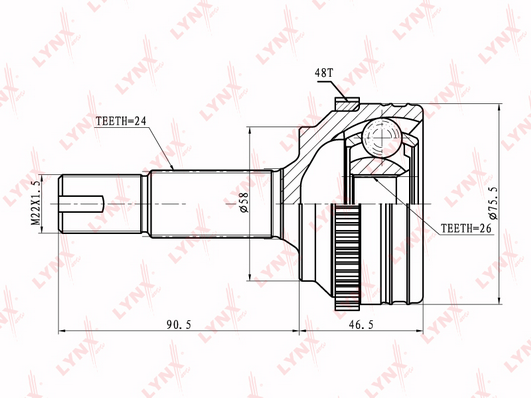 CO-7540A ШРУС наружный