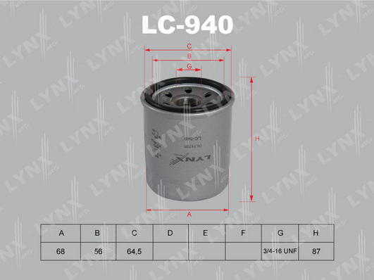 LC-940 Фильтр масляный
